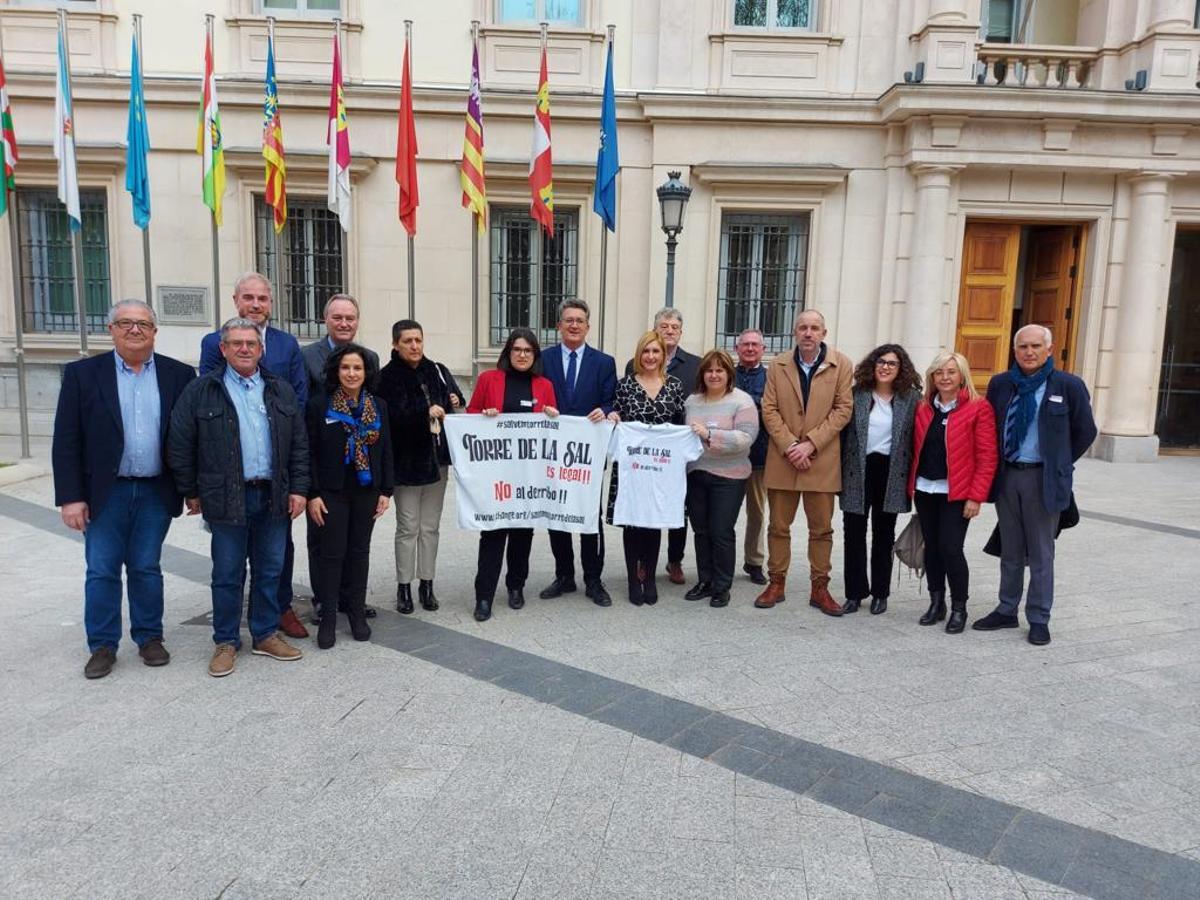 Foto de familia de la delegación del PP de Castellón que se ha desplazado este miércoles al Congreso.