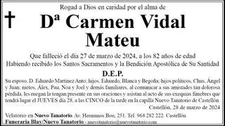 Dª Carmen Vidal Mateu