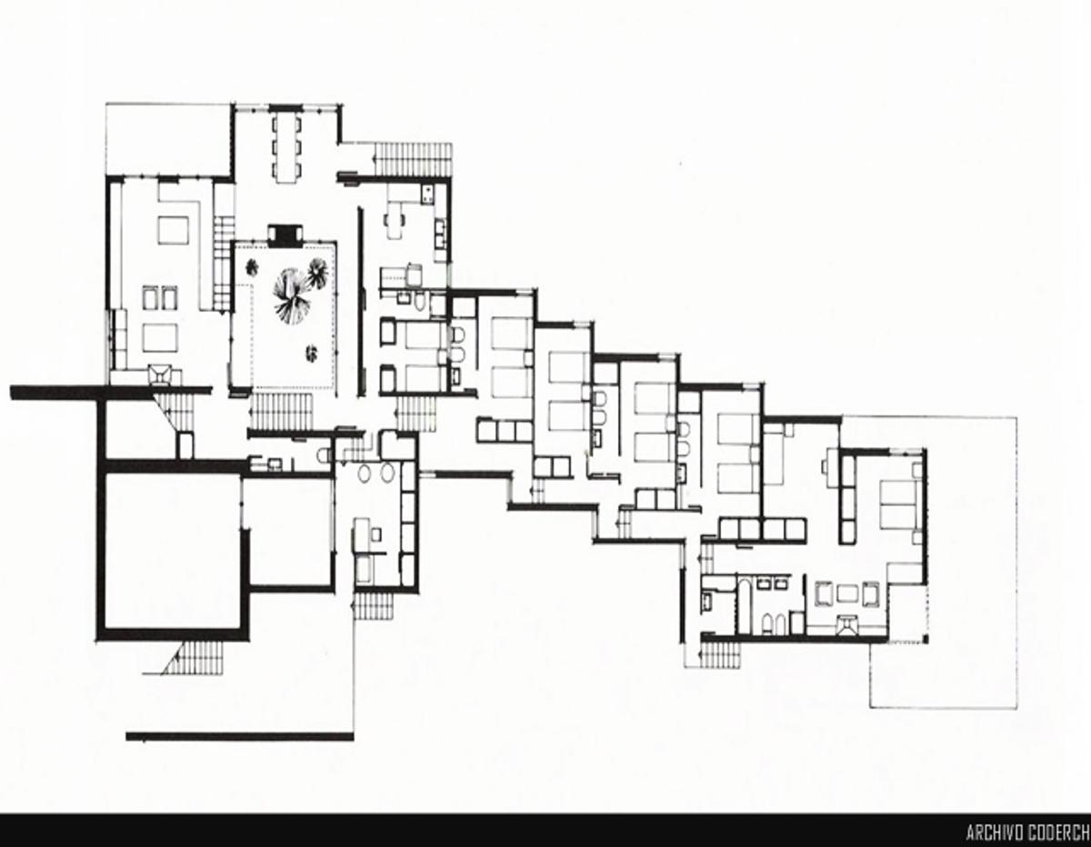 Plànol original de la Casa Rozes amb la seva distribució modular