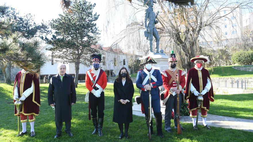 Homenaje a los caídos en defensa de la ciudad en la Batalla de Elviña en 1809