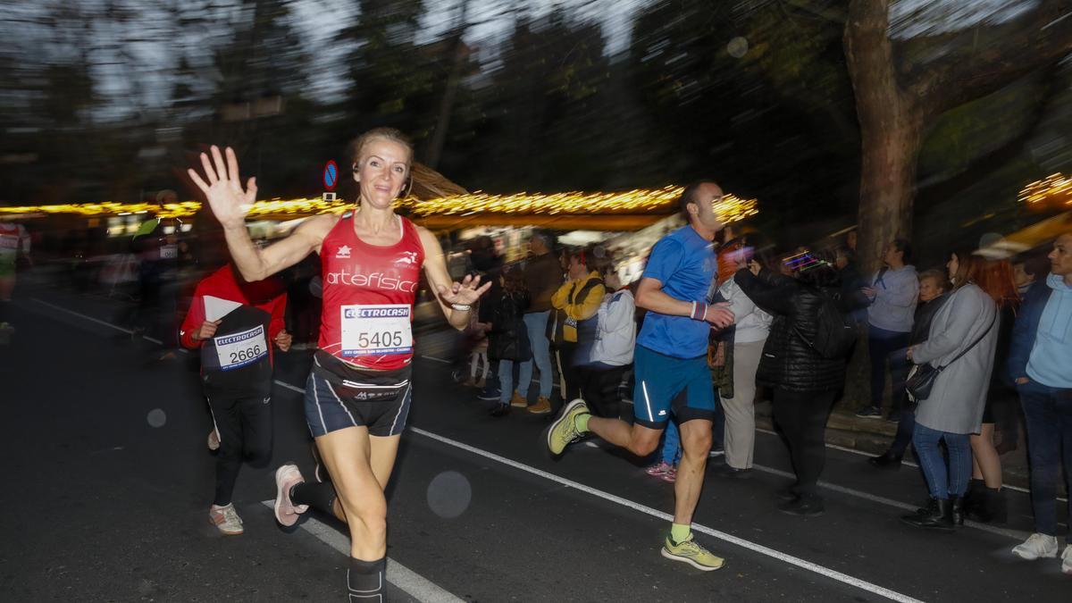 Participantes en la carrera de San Silvestre en Cáceres.