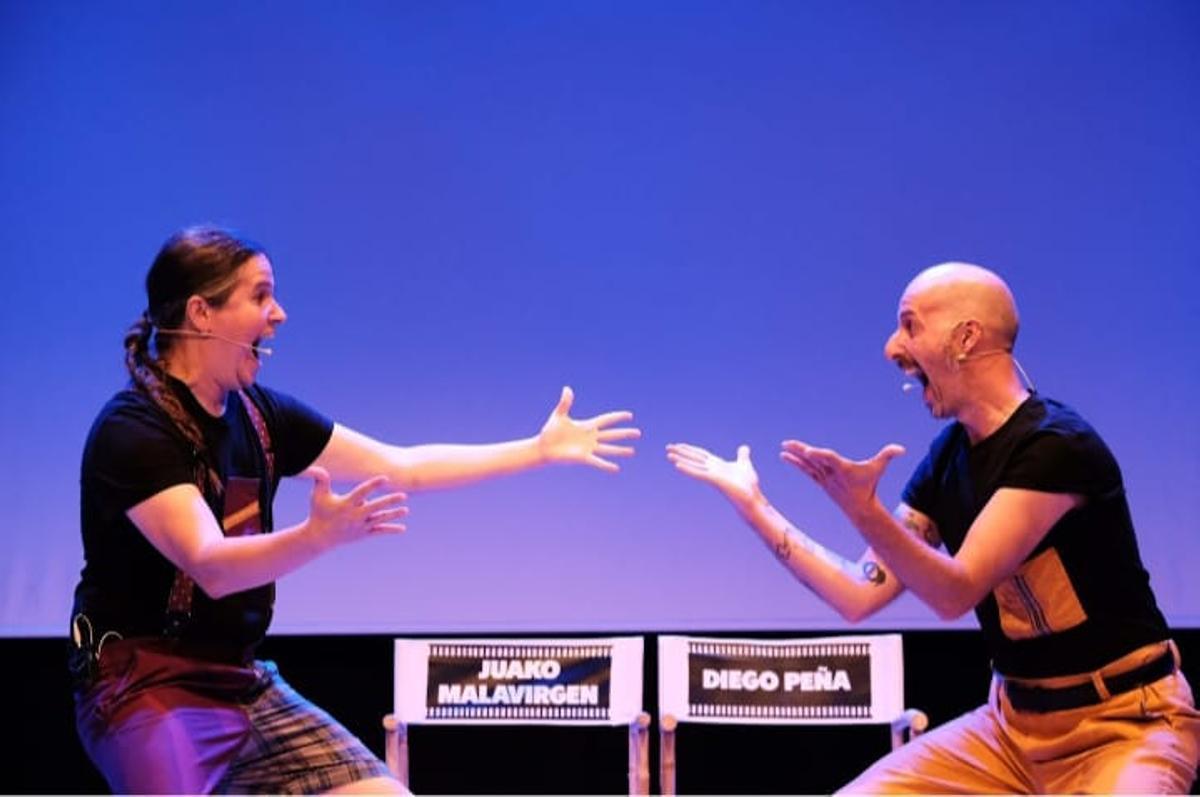 Juako Malavirgen y Diego Peña, en un momento de la actuación.