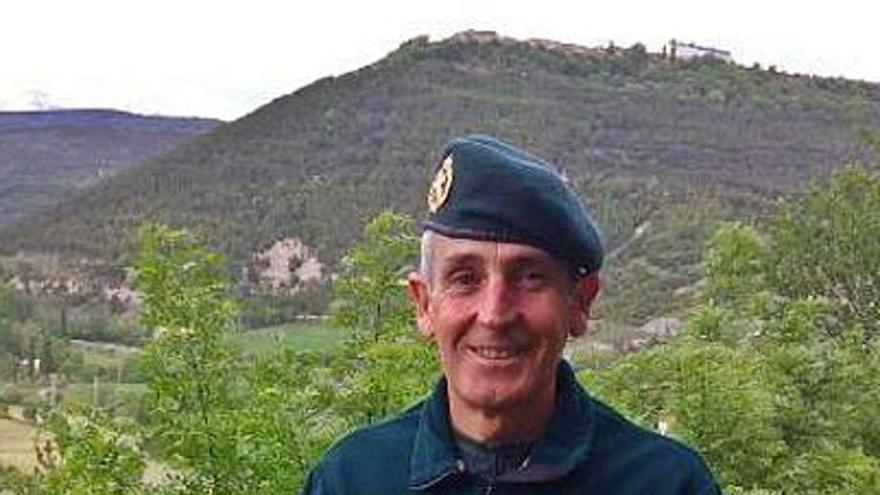 El subteniente Fernando Navarro, en Jaca.  | GUARDIA CIVIL