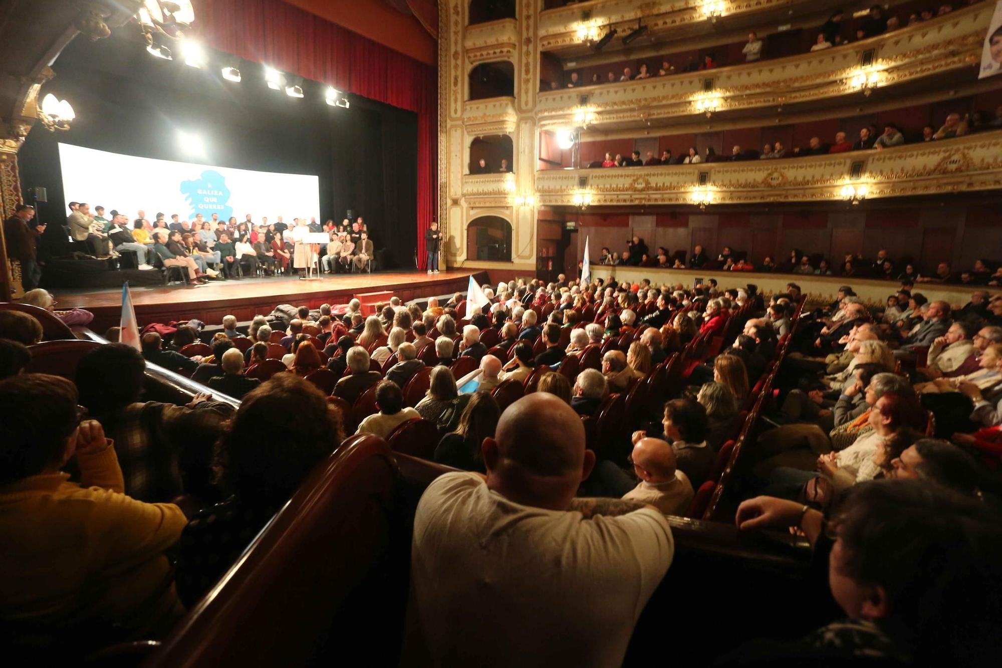 Mitin del BNG en el teatro Rosalía de Castro de A Coruña