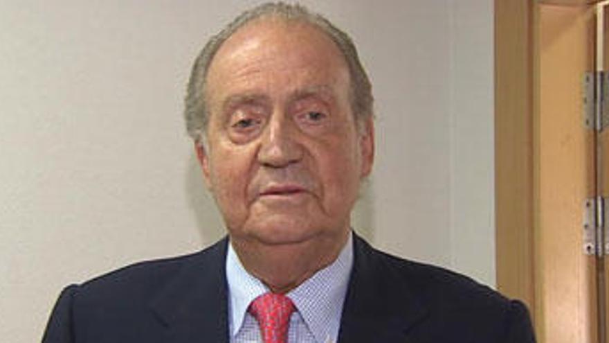 Don Juan Carlos, a su salida del hospital.