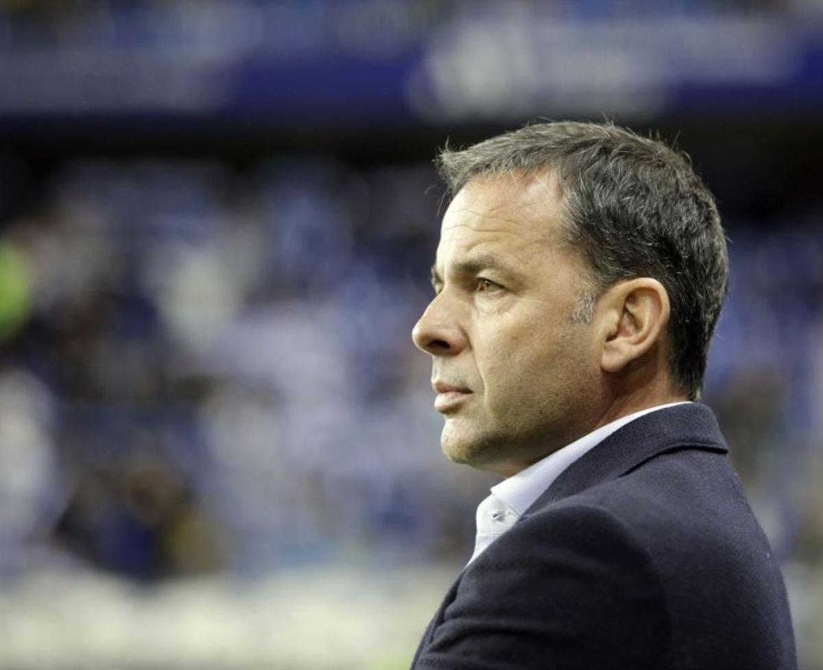Javi Calleja, durante el Málaga - Levante