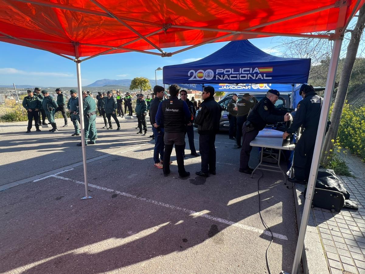Los cuerpos y fuerzas de seguridad del Estado, durante una de las batidas.