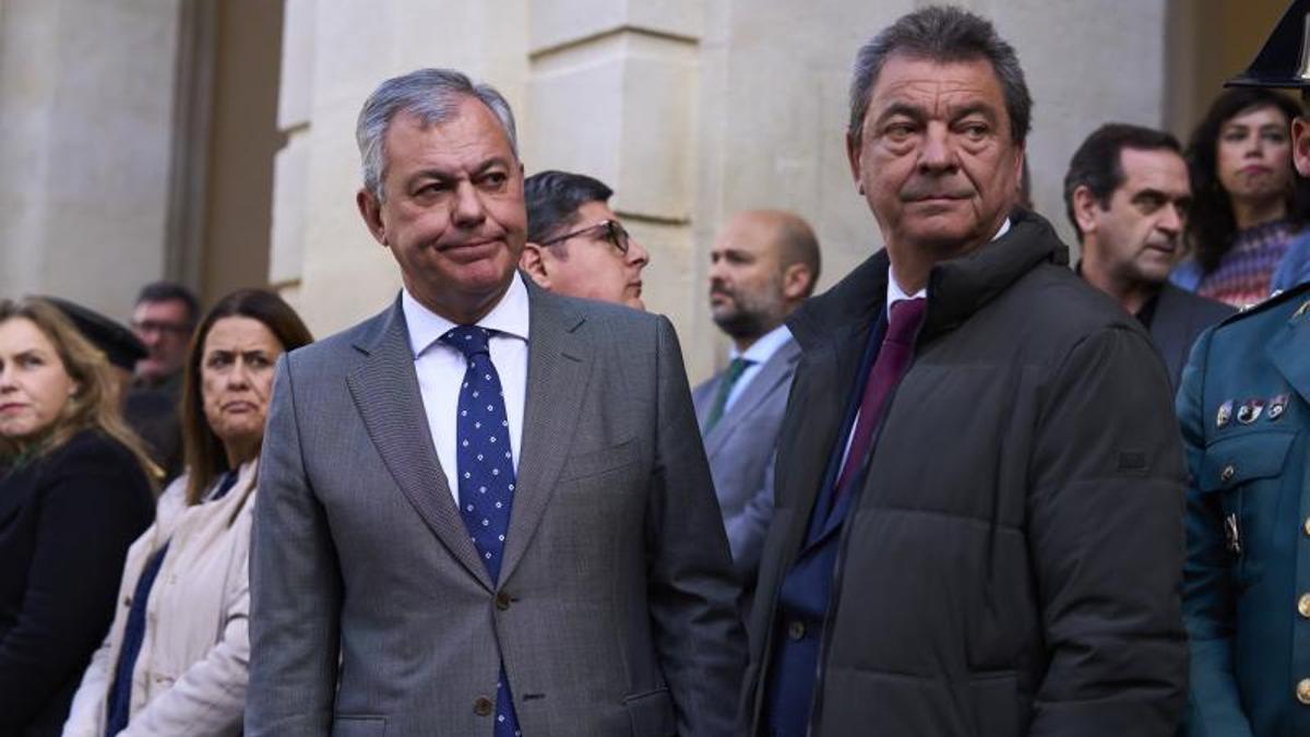 El alcalde de Sevilla, José Luis Sanz, en el Ayuntamiento de Sevilla