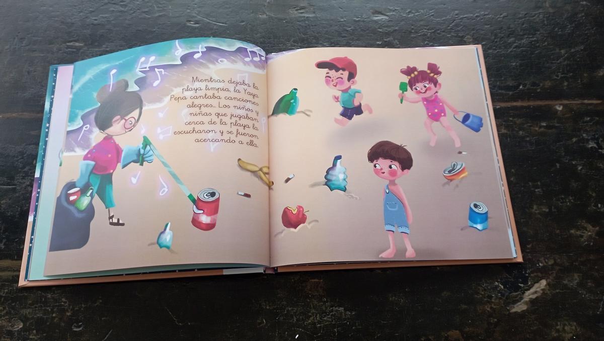 Una de las páginas del cuento, ilustrado por Elena Herrero.
