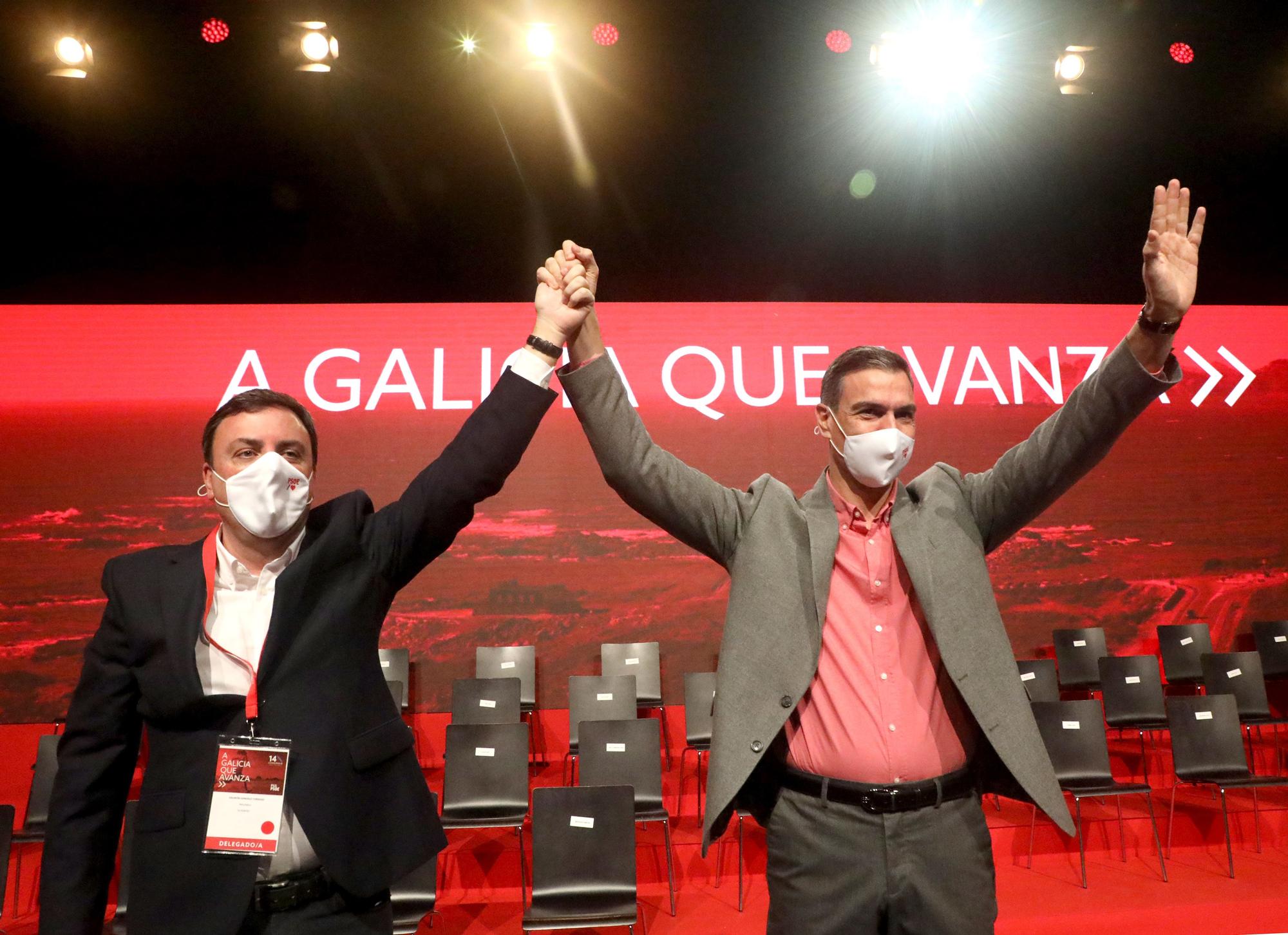 Pedro Sánchez clausura el congreso del PSdeG en Santiago