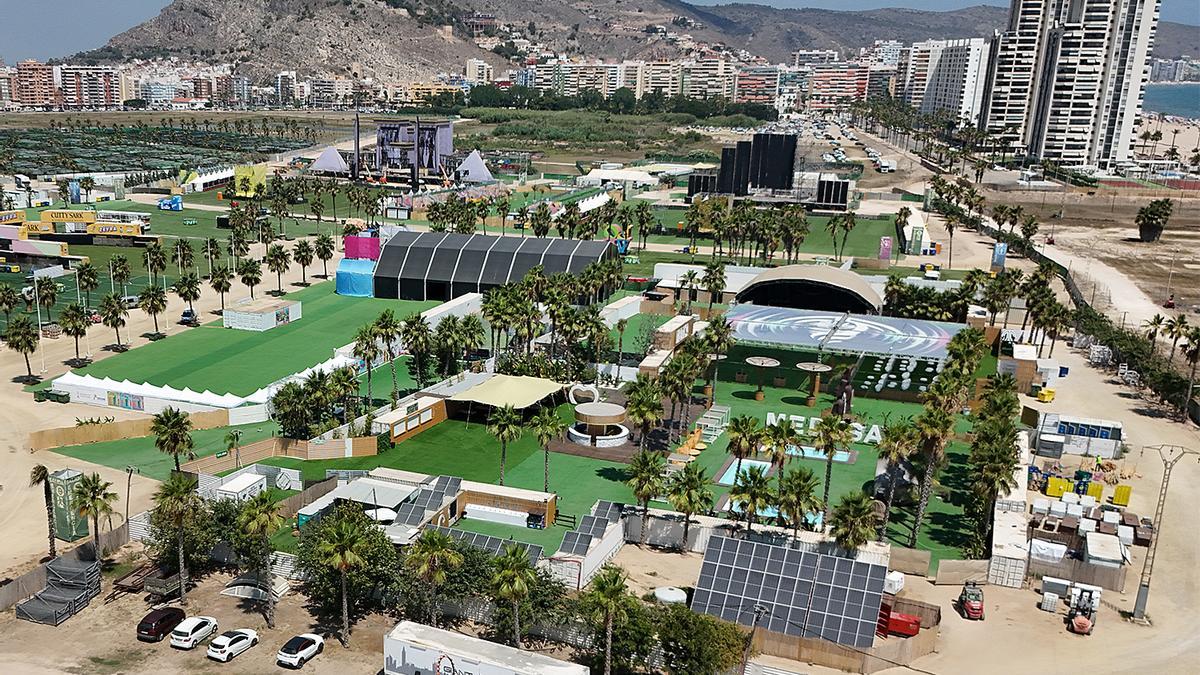 Imagen aérea del festival.