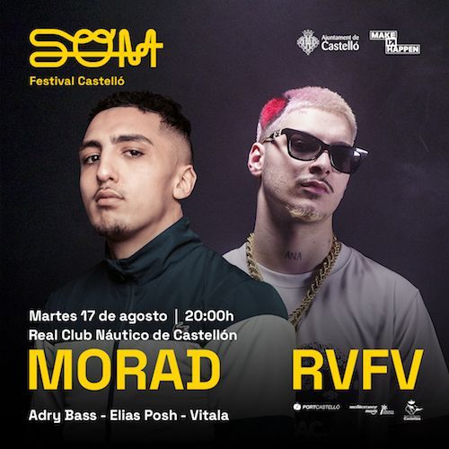 Cartel promocional del concierto de RVFV y Morad.