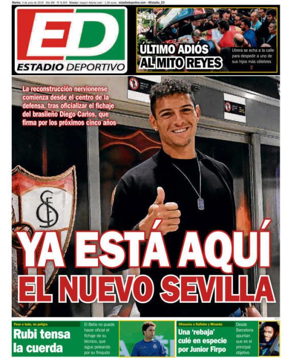 Portada ESTADIO DEPORTIVO martes 4 de junio 2019.