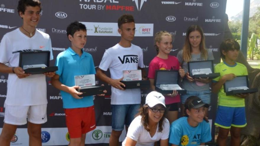 Los ganadores de la quinta etapa del Rafa Nadal Tour en Alicante