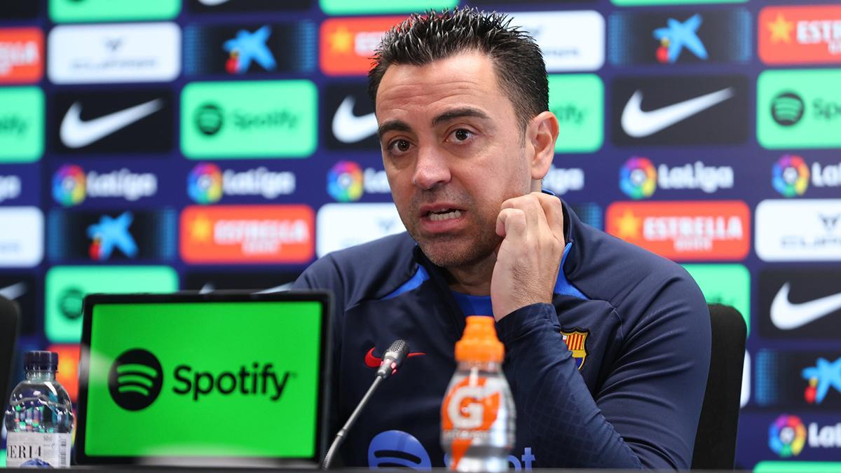 Xavi Hernández, en la previa del clásico