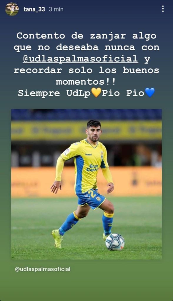 Imagen de la respuesta de Tana en su Instagram al acuerdo alcanzado con el club