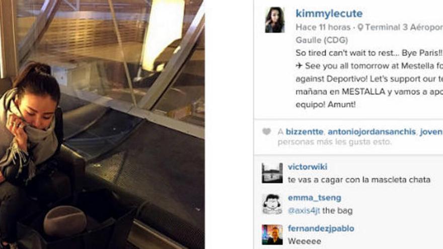 Kim Lim, en el aeropuerto de Paris de camino a Valencia