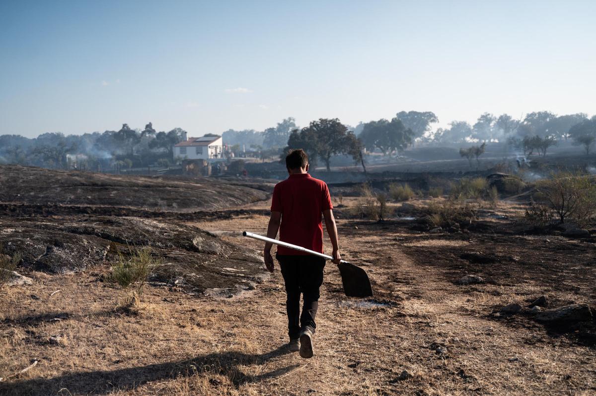 Fotogalería | Las imágenes del incendio de Las Viñas, en Arroyo de la Luz