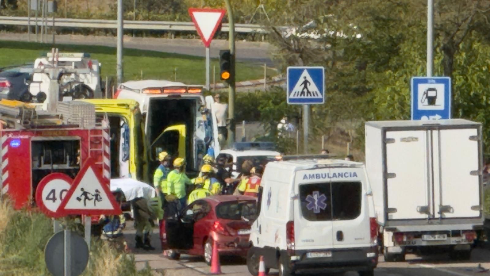 Accidente en la Ronda Norte de Cáceres
