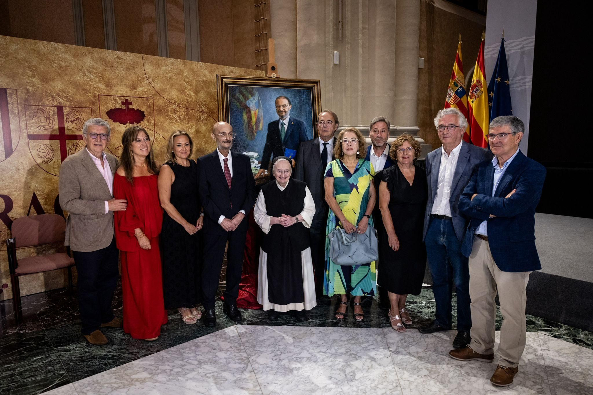 En imágenes | Acto de entrega del retrato de Javier Lambán