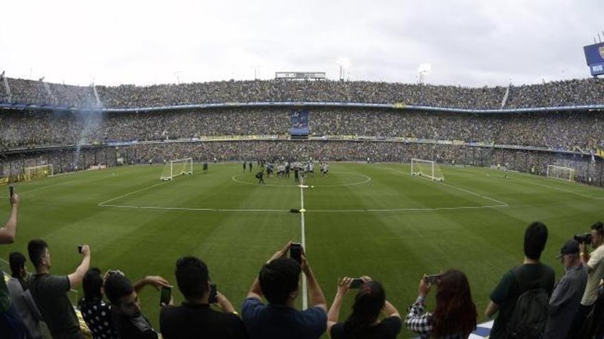 Lleno total en la Bombonera en el último entrenamiento de Boca antes de la final contra River