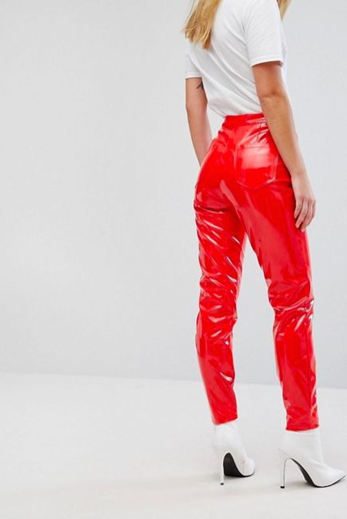 Pantalones de vinilo de talle alto de Miss Selfridge