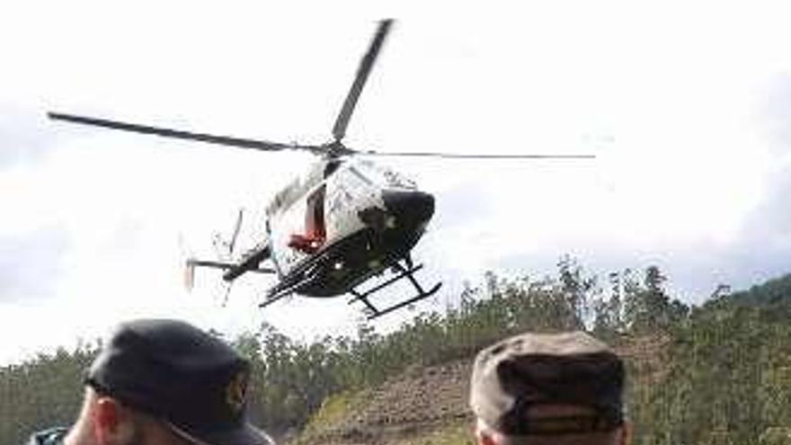 Rescatan con un helicóptero el cuerpo del anciano desaparecido en Cerdedo-Cotobade