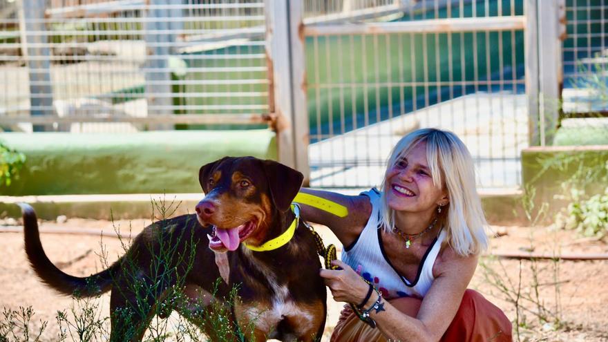 Eugenia adopta un perro en Ibiza