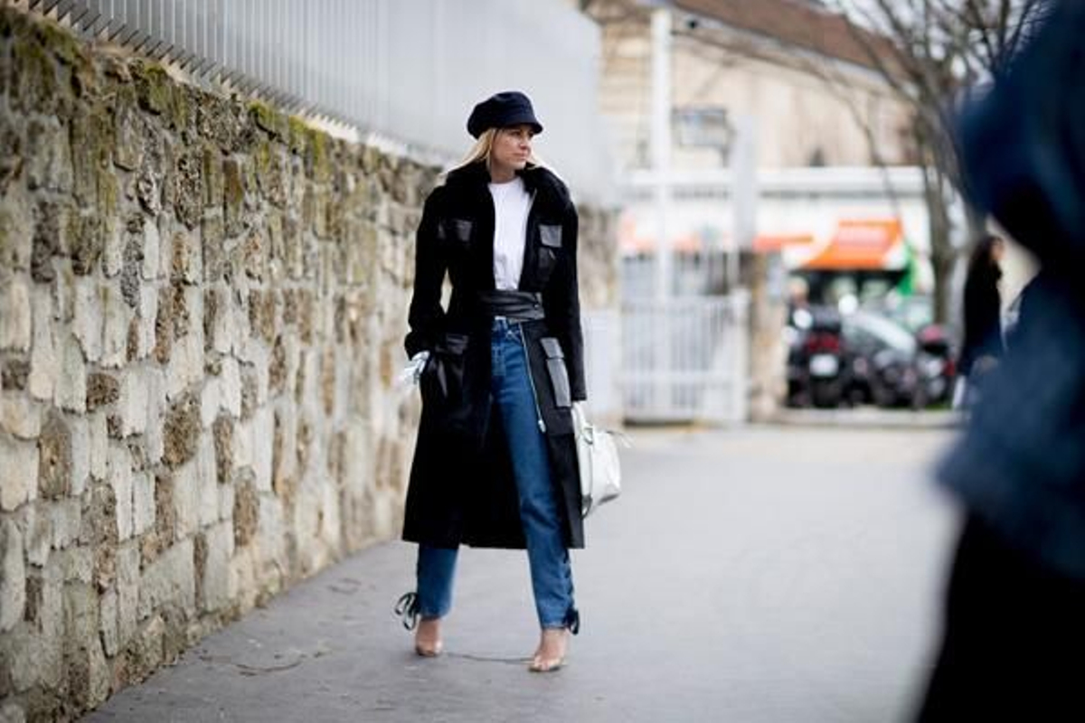 Street Style: boina negra y pantalones de lazos