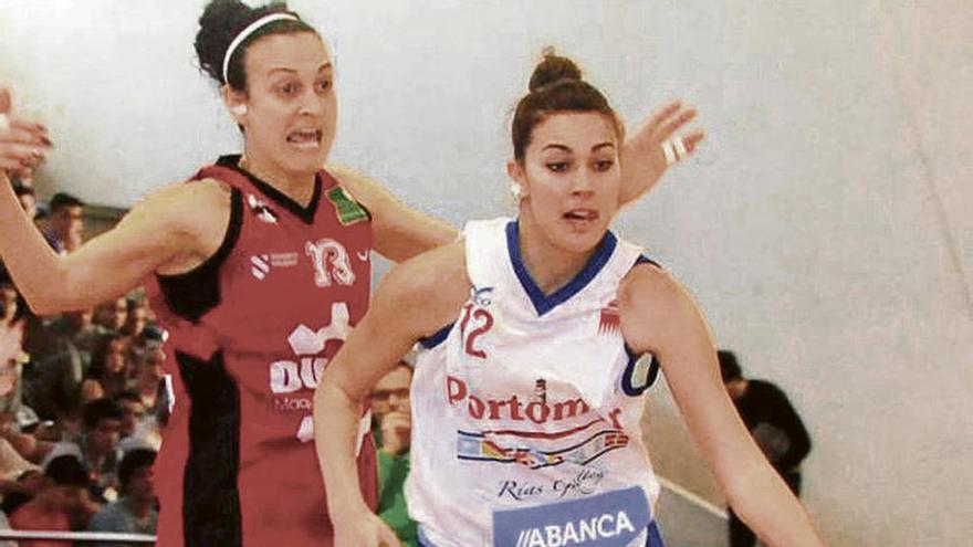Laura Aliaga supera la defensa de Navarrete.