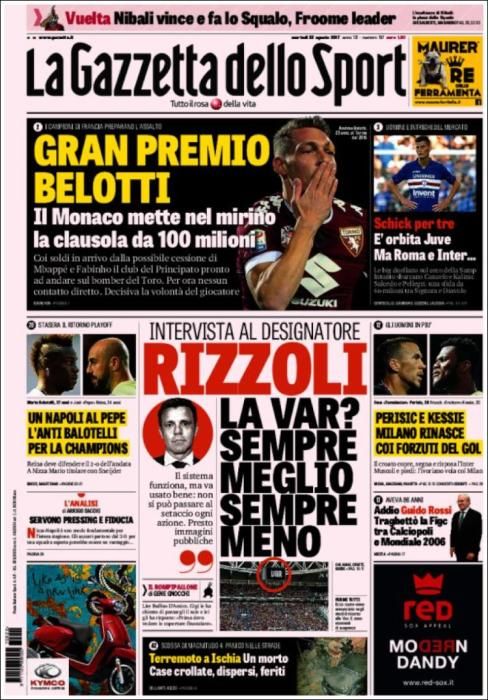 Portadas deportivas del martes 22 de agosto