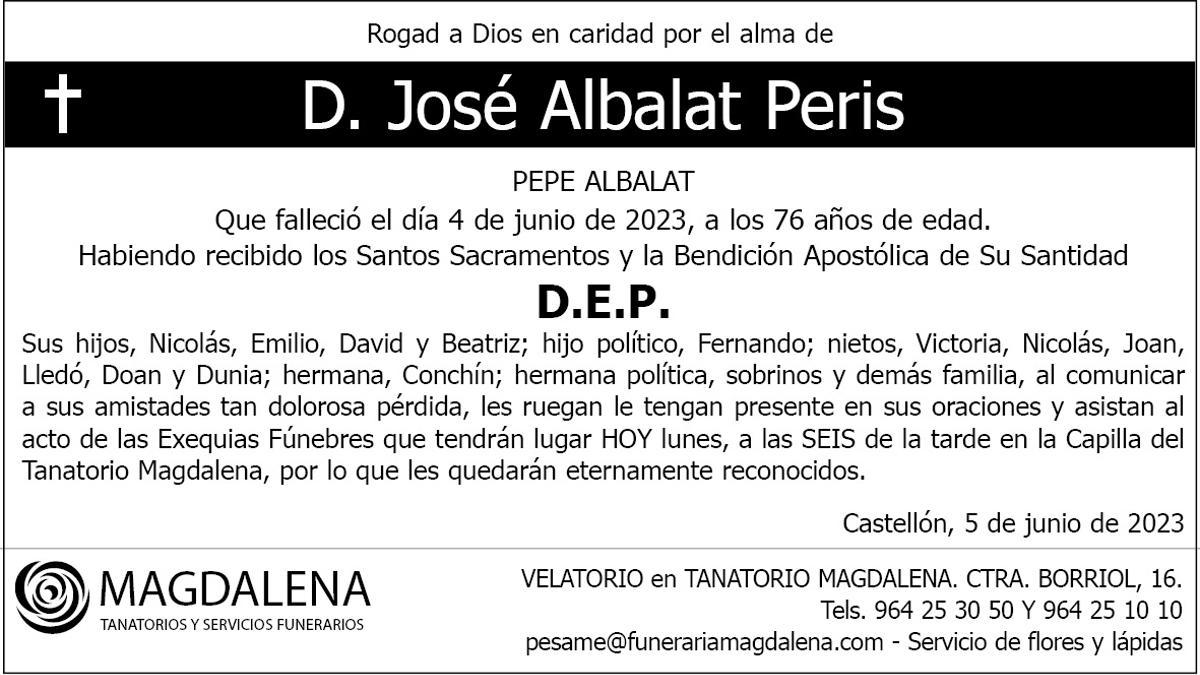 D. José Albalat Peris