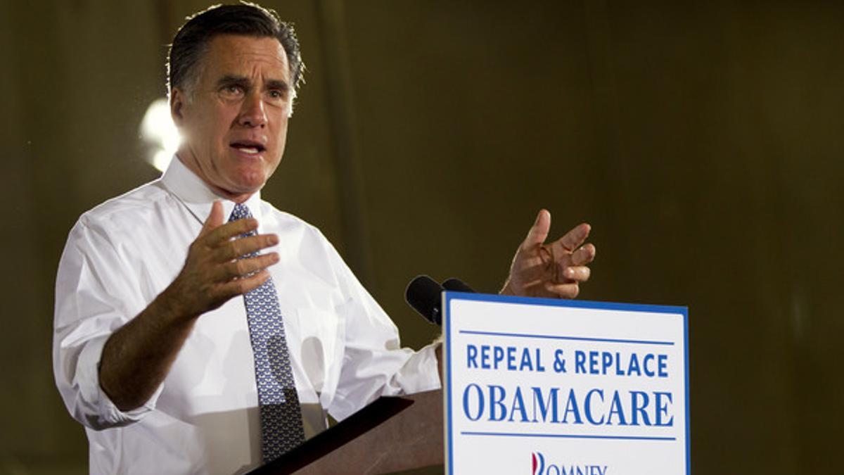 Mitt Romney, en Orlando, durante el acto en el que presentó sus planes sanitarios.
