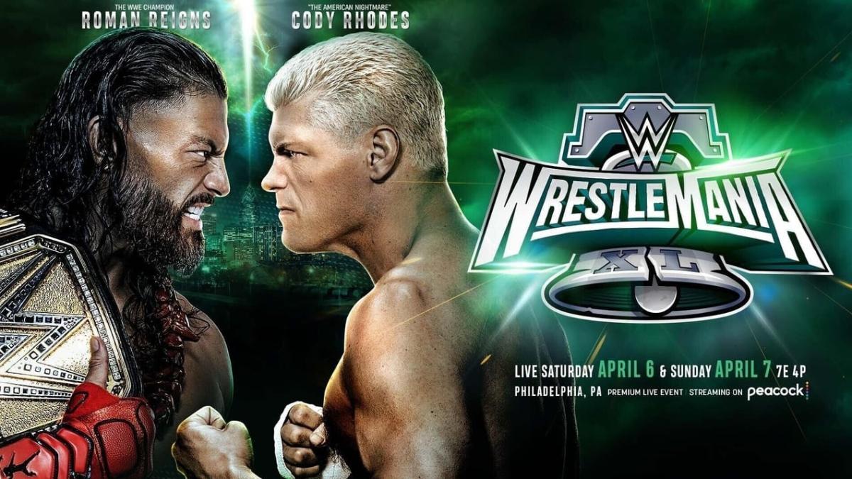 Cartel de la WWE Wrestlemania 40: La pelea de Roman Reigns contra Cody Rhodes