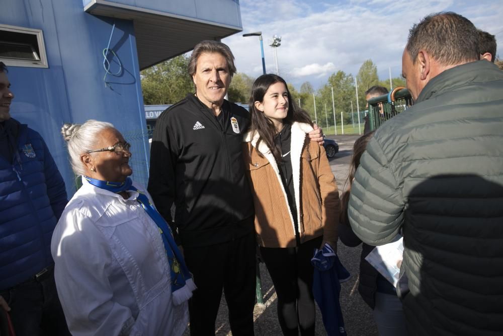 Primer día de Egea en el Oviedo tras su vuelta.