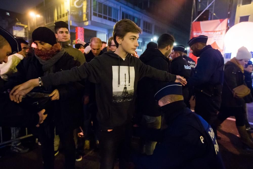 Controles de seguridad en Bruselas.