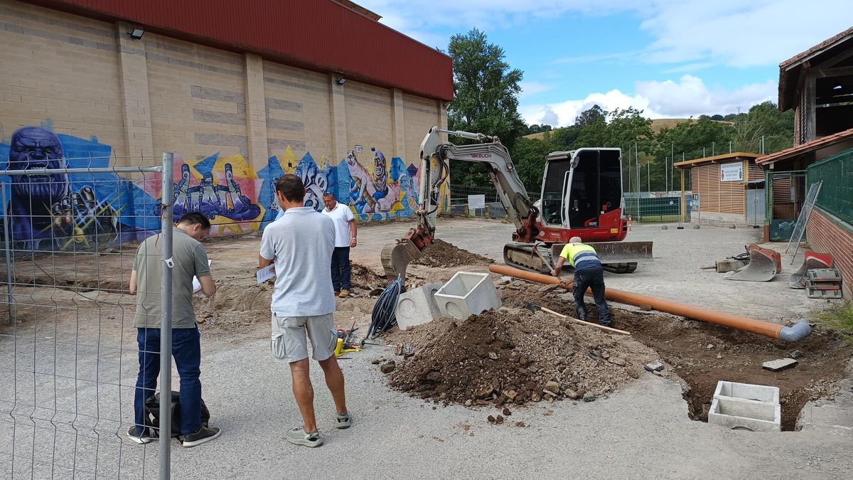 La zona en obras.