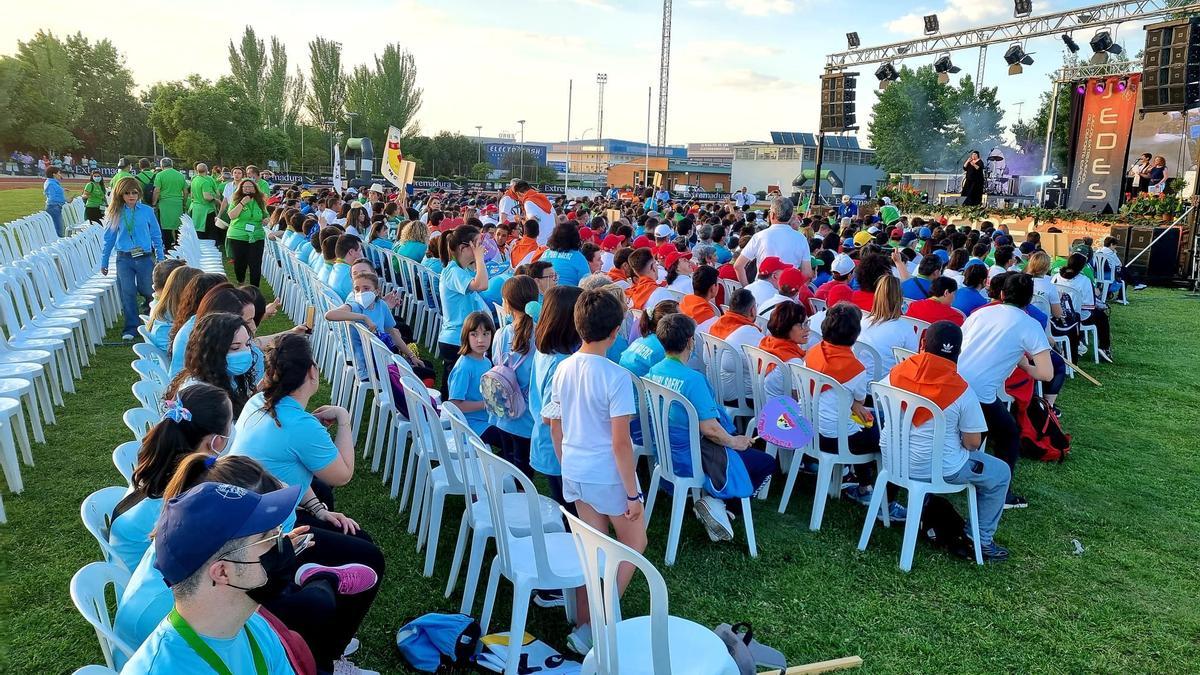 El inicio de la inauguración, este martes en la Ciudad Deportiva de Zafra.