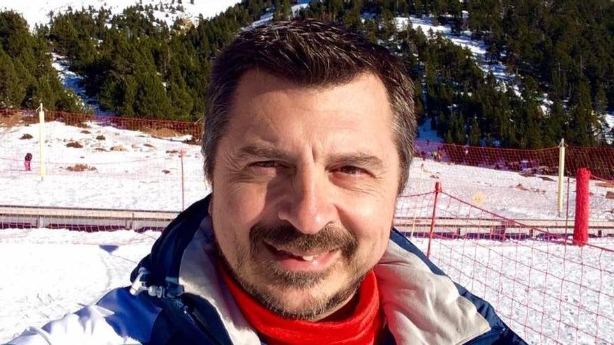 Toni Martín, de vacances en una pista d&#039;esquí de les comarques gironines