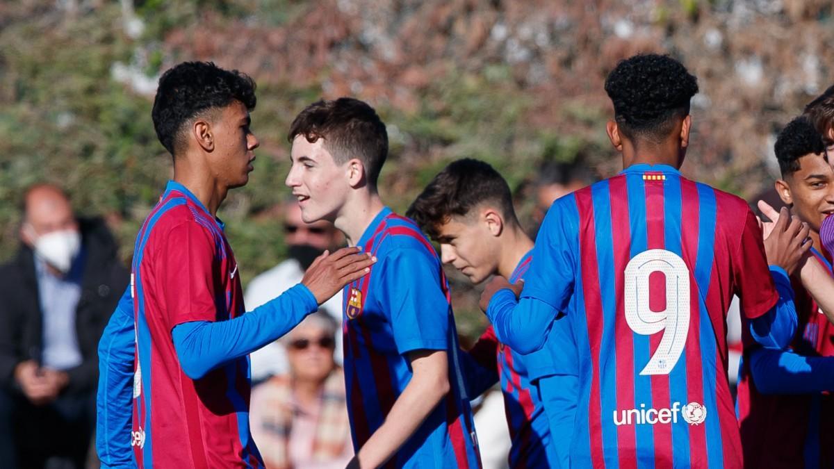 Adam Aznou y Lamine jugaron juntos en el Cadete A del Barça