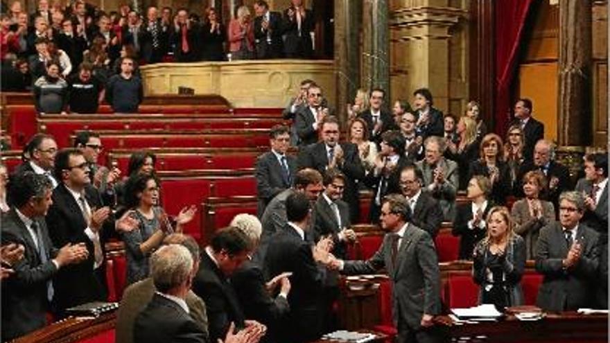 Hemicicle del Parlament després d&#039;aprovar la declaració de sobirania el passat 23 de gener.
