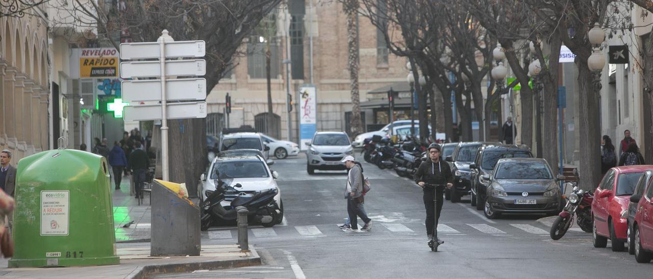 La avenida Constitución, que se incluye en la primera fase de peatonalización del Centro Tradicional