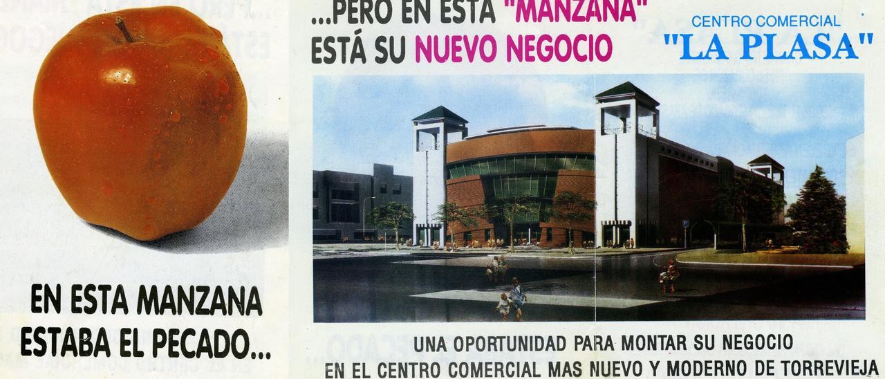 Publicidad de del centro comercial «La Plasa» en el año 1994.