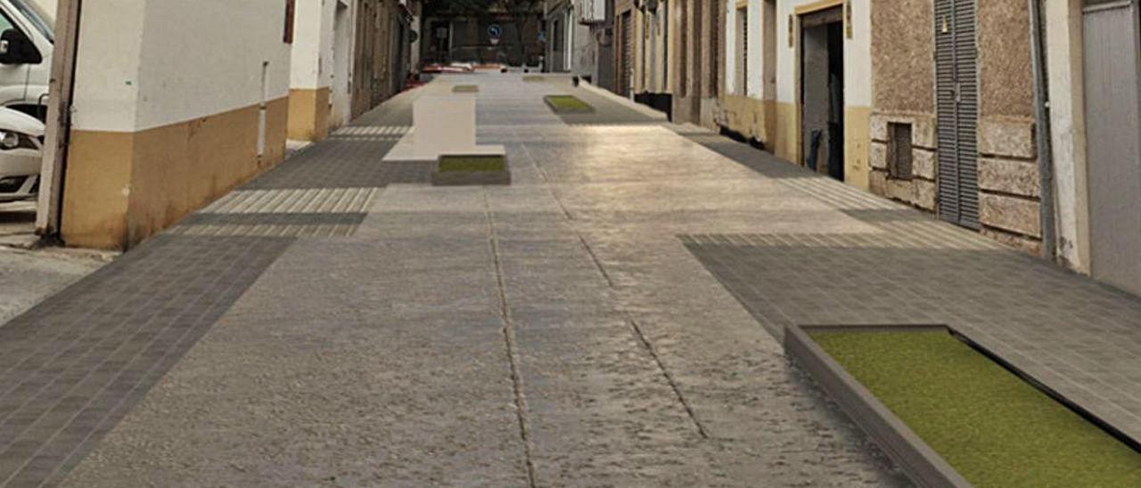 Recreación de la transformación de la calle Manuel de Falla.