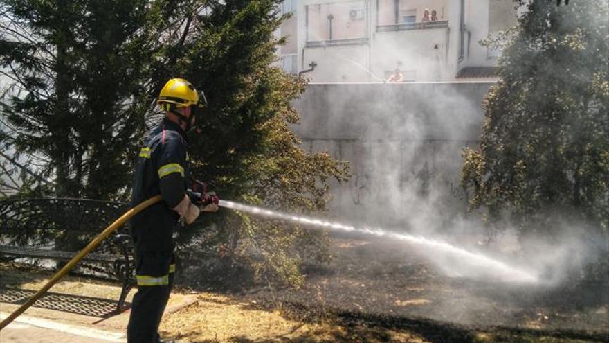 Sofocan un incendio junto a la ronda norte de cáceres