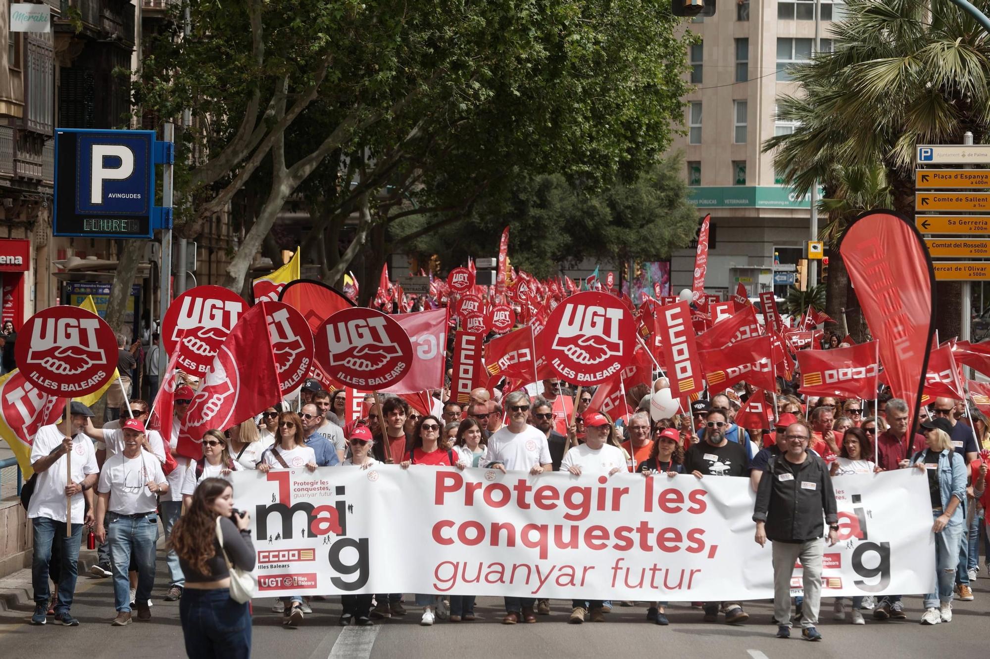 Manifestación del Día del Trabajador en Palma