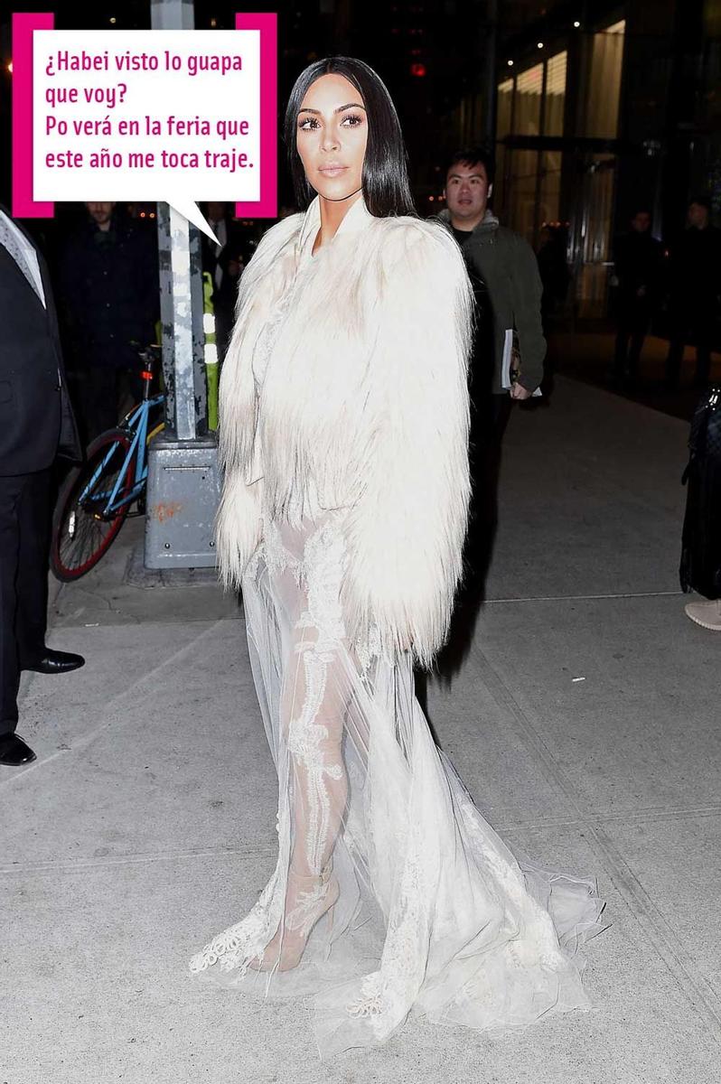 A la Kim Kardashian andaluza le queda divino el traje de flamenca