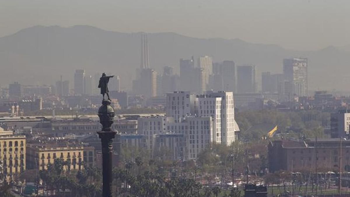 Polución en el aire de Barcelona.