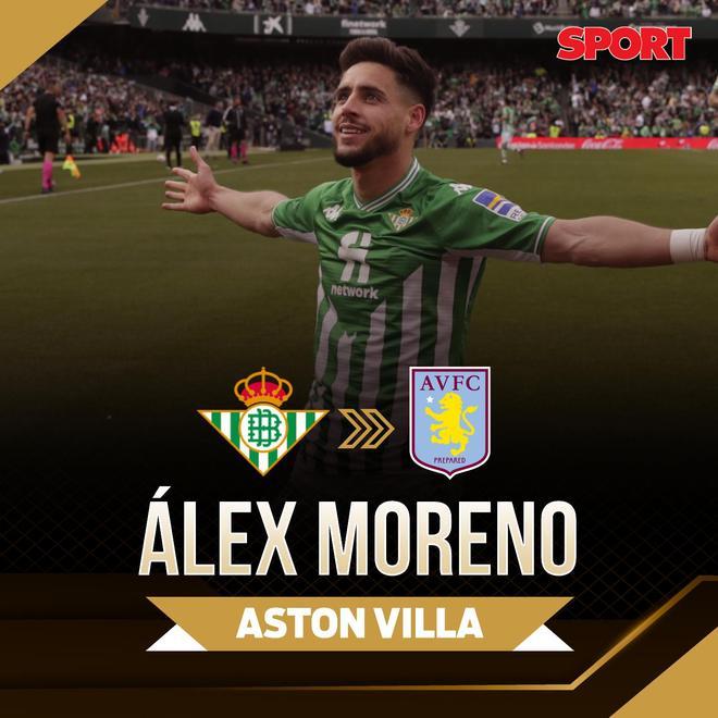 Alex Moreno es el nuevo traspaso del Betis al Aston Villa