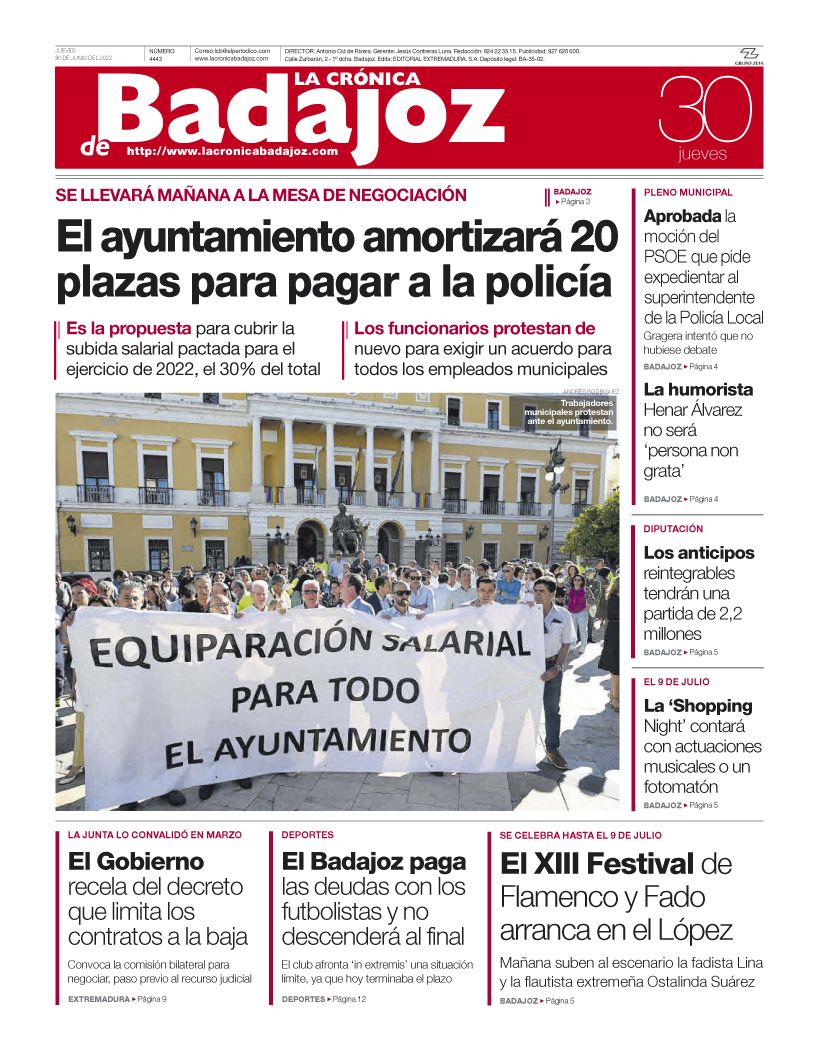 Consulta la portada correspondiente al día 30 de junio del 2022